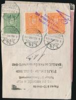 1929 Váltó francia és magyar okirati illetékbélyegekkel / Bill with French and Hungarian fiscal stamps