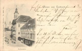 1897 (Vorläufer!) Ljubljana, Laibach; Rathausplatz / town hall square