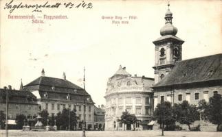 Nagyszeben, Hermannstadt, Sibiu; Fő tér / Piata mare / main square (EK)