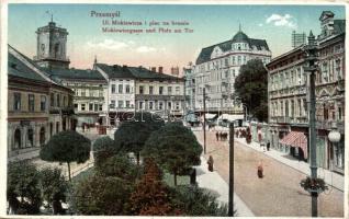 Przemysl, Ul. Mickiewicza i plac na bramie / Miczkiewiczgasse und Platz am Tor / street and square