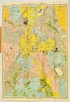 cca 1920 Brüsszel térképe, utcajegyzékkel, Maison DÉdition A. de Boeck, 81x58 cm / Brussels map