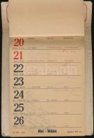 1945 Minerva Irodalmi és Nyomdai Műintézet Rt. Kolozsvár előjegyzési naptár, bejegyzésekkel