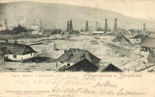Boryslav, Boryslaw; Szyby naftowe w Ratoczynie / oil excavation site, oil rig