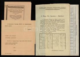 1930 A Magyar Királyi Operaház évkönyve + szórólapok, szelvények, boríték, stb