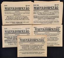 1941 Bp., Az Esti Lap Magyarország XLVIII. számának 22., 145., 215., 246., 289. száma, 5 db