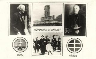1939 Rozpomienka na Minulost, Vodcu, Národa / Andrej Hlinka memorial propaganda postcard, arrested by gendarmes. So. Stpl