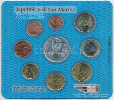 San Marino 2005. 1c-2E (8xkl) forgalmi sor + 5E Ag "Antonio Onofri" eredeti tokban T:1
Sa...
