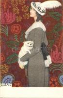 Lady with dog. B.K.W.I. 621-5. s: Mela Koehler