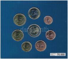 Ciprus 2008. 1c-2E (8xklf) forgalmi sor + 2008. "Ciprus" emlékérem, mind eredeti tokban T:...