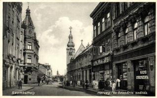 Szombathely, Herceg és Szabária szállók, Kígyó gyógyszertár, Kemény József üzlete