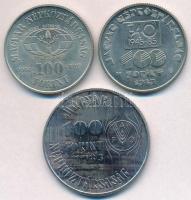 1983. 100Ft Cu-Ni "FAO - Több gabonát a világnak" + 1984. 100Ft Cu-Ni "FAO - Ha kivág...