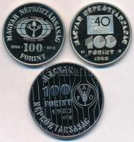 1983. 100Ft Cu-Ni "FAO - Több gabonát a világnak" + 1984. 100Ft Cu-Ni "FAO - Ha kivág...