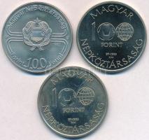 1982. 100Ft Cu-Ni "Labdarúgó Világbajnokság 1982" + 1985. 100Ft alpakka "Labdarúgó Vi...