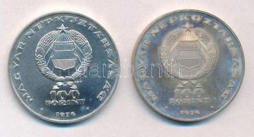 1974. 100Ft Ag "25 éves a KGST" (2x) T:2(PP),BU patina
Adamo EM43