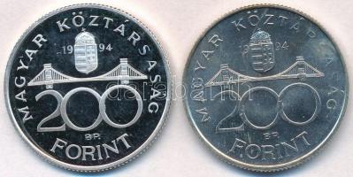 1994. 200Ft Ag "Deák" (2x) T:PP,BU felületi karc
Adamo F13.1