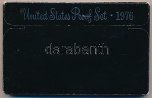 Amerikai Egyesült Államok 1976S 1d-1$ (6xklf) dísztokos szettben T:PP tok sérült
USA 1976S 1 Dime -...