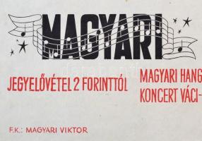 cca 1947 Ziegfeld Brothers amerikai szimfonikus jazzorgona hangverseny a Zeneakadémián, plakát, jelz...