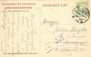 Budapest VIII. Adria kávéház, belső. Rákóczi út 41