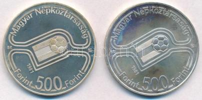 1981. 500Ft Ag "Labdarúgó Világbajnokság 1982 - Három játékos" (2x) T:2(PP),1 patina
Adam...