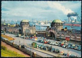 1965 A magyar válogatott labdarúgócsapat tagjai által aláírt képeslap Hamburgból. (Rákosi, Sárosi, S...