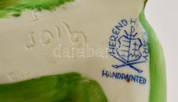 Herendi rózsa, kézzel festett, jelzett, nagyon apró kopásokkal, 8,5×8×6,5 cm