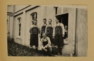 cca 1942 Reichsarbeitsdienst RAD. Birodalmi munkaszolgálatos katonák emlékalbuma. 56 db fénykép tank...