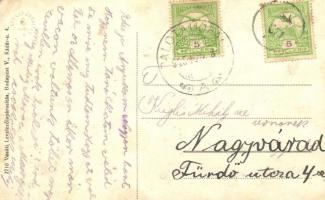 Érsekújvár, Nové Zamky; Kossuth Lajos tér, Hangos István Őrangyal Első Temetkezési vállalata / squar...