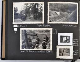 cca 1938-39 Katonai szolgálat. Birodalmi katona emlékalbuma. 114 db fénykép bőr albumban részletesen...