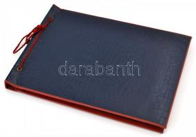 cca 1939-1944 167 db német katonafotó a frontról és a szolgálatból bőr albumban. / 1939-45 German so...