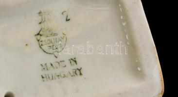 Zsolnay kisfiú, kézzel festett, jelzett (Sinkó András), hibátlan, m: 19 cm