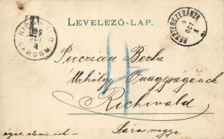 1899 Besztercebánya, Banska Bystrica; Törvényszéki palota / forensic palace. Floral photo by Krausz ...