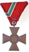 1944. "Bronz Polgári Honvédelmi Érdemkereszt" Br kitüntetés, kissé kifakult szalagon, ered...