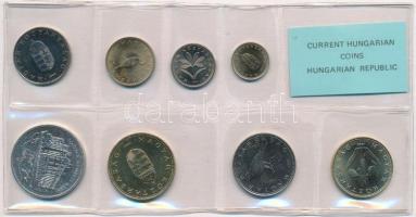 1992. 1Ft-200Ft (8xklf) érmés forgalmi sor lezárt fóliatokban, közte 1992. 200Ft Ag "MNB" ...