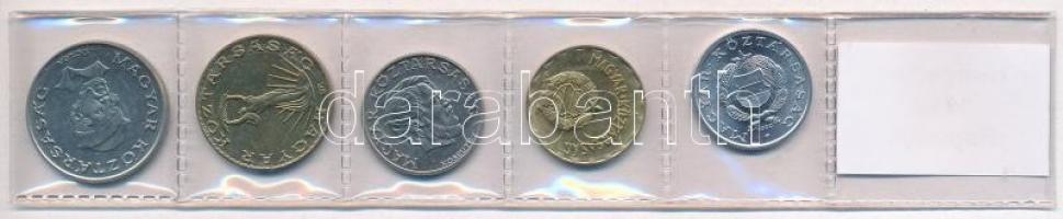 1990. 1Ft-20Ft 5xklf db, kiadatlan forgalmi sor laminált fóliatokban, "Magyar Köztársaság"...