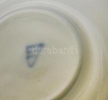 Porcelán urna, kézzel festett, jelzett, kis kopásokkal, m: 18 cm