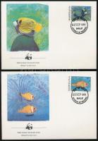 WWF: Halak sor 4 db FDC-n WWF: Fish set on 4 FDC