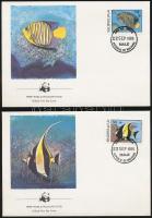 WWF: Halak sor 4 db FDC-n WWF Fishes set