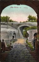 Ada Kaleh - 3 db régi városképes lap, vár / 3 pre-1945 town-view postcards, castle