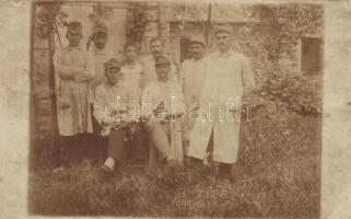 2 db régi osztrák-magyar katonai fotólap, csoportképek / 2 pre-1945 WWI Austro-Hungarian K.u.K. mili...