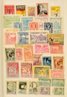 cca 1900 Francia kiállítási levélzáró gyűjtemény berakólapon / French poster stamps