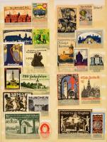 cca 1900 Német levélzáró gyűjtemény berakólapon / German poster stamps