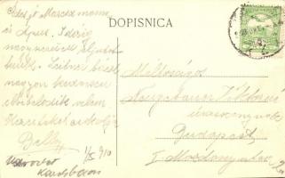 Zagreb, Frankopanska ulica / street view with horse-drawn tram / utcakép lóvasúttal