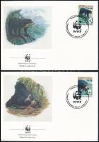 WWF Spectacled Bear set 4 FDC WWF: Pápaszemes medve sor 4 FDC-n