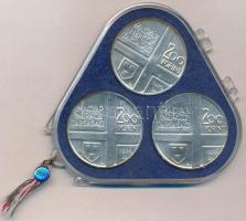 1976. 200Ft Ag (3xklf) "Festők I. / Derkovits, Szinyei, Munkácsy" sor, eredeti, plombált M...