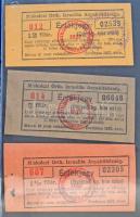 Miskolc / Miskolczi Orthodox Izraelita Anyahitközség 1908-1942. 50db-os vágatási bárca és értékjegy ...