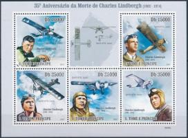 35 éve halt meg Charles Lindbergh kisív Charles Lindbergh mini sheet