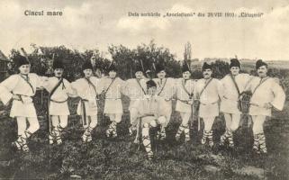 Nagysink, Cincul mare; Dela serbarile "Asociatiunii" din 28/VIII 1910: Caluserii / Néptánc egyesület / folk dance group (EK)