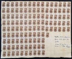 1945 Perilleték lerovás 265 db 1000P törvénykezési illetékbélyeggel