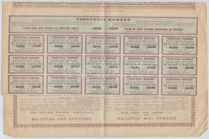 Románia / Bukarest 1927. "Testatoria Romana (Román Ruházati Társaság)" húsz részvénye egyb...