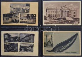 240 db-os régi magyar városképes lap gyűjtemény albumban / 240 pre-1945 Hungarian town-view postcard...